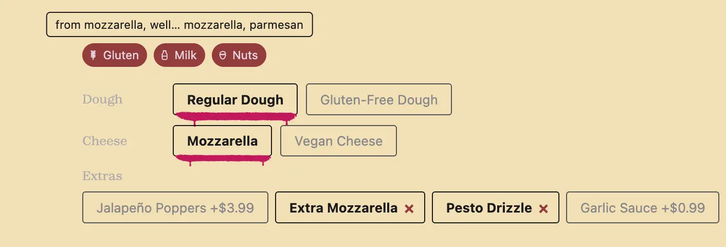 Allergen badges
